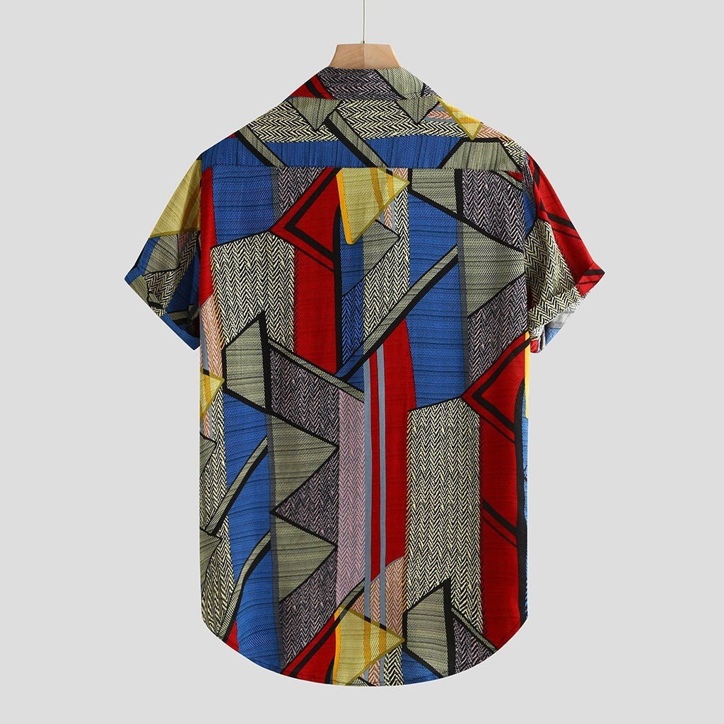 Men’s Hip Hop Hawaiian Shirt – Bold Printed Street Style - CasualFlowshop