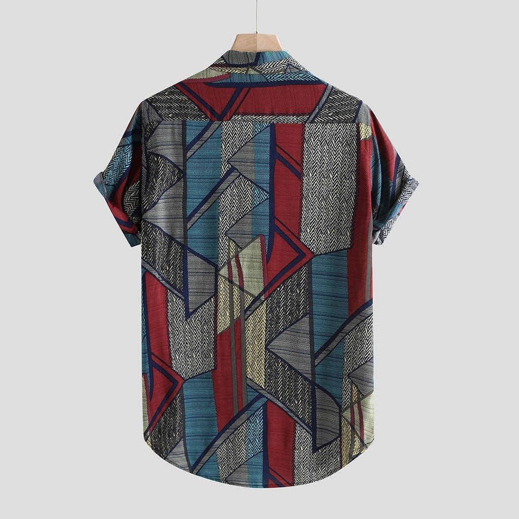Men’s Hip Hop Hawaiian Shirt – Bold Printed Street Style - CasualFlowshop