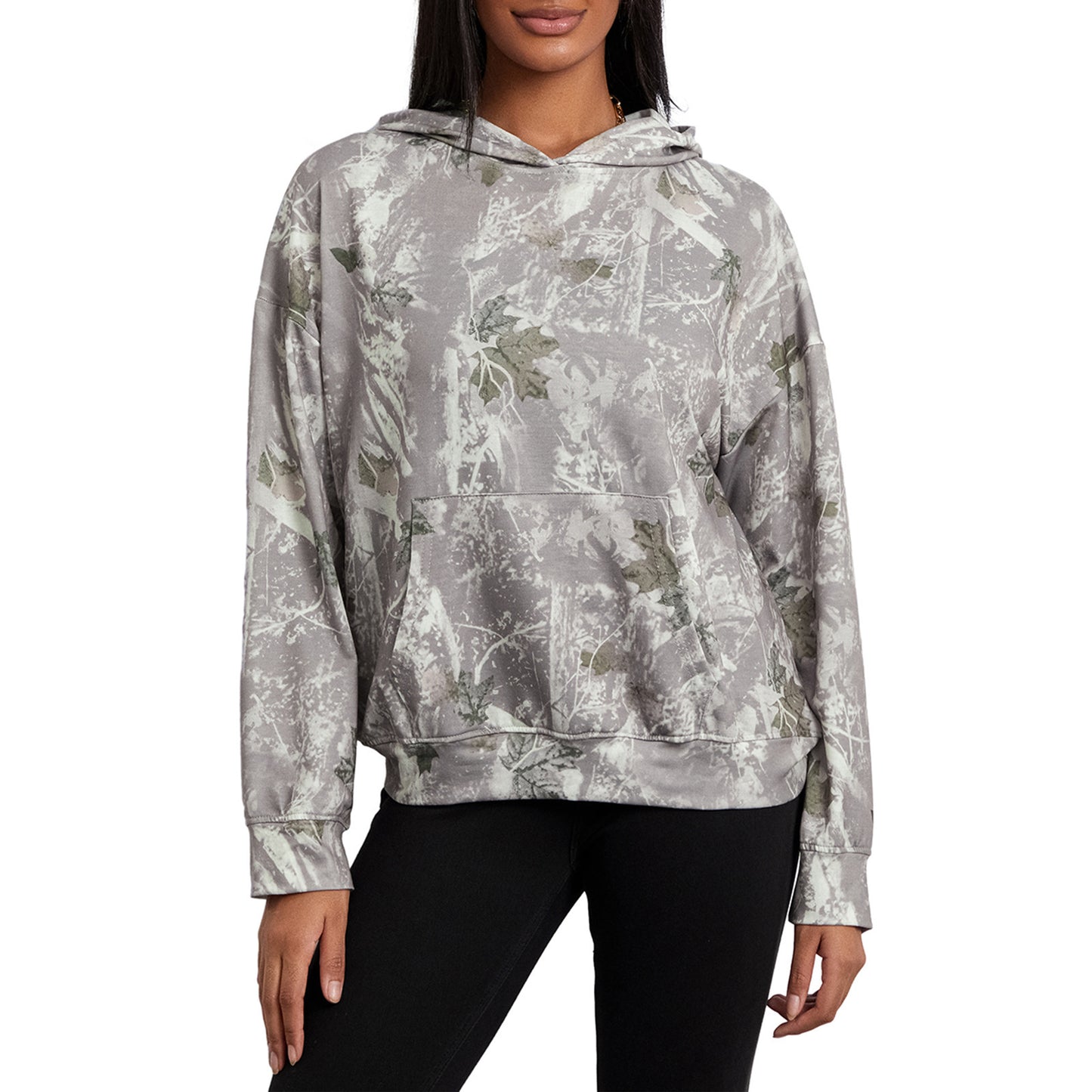 Loose Fit Pullover Hoodie – Patterned Style with Size Patch Pocket - CasualFlowshop