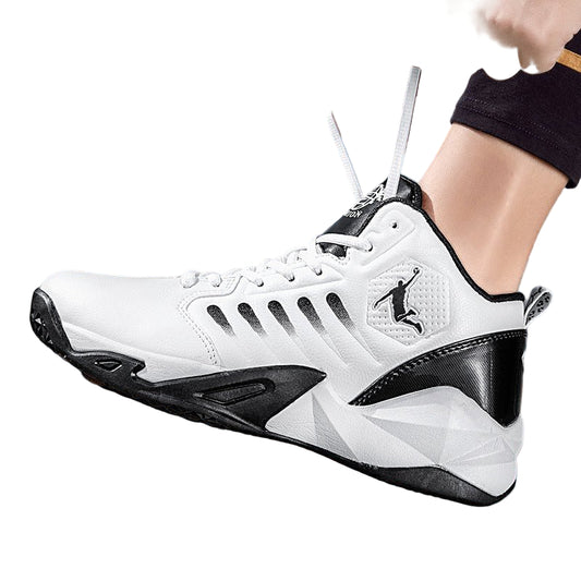 Menβs Mid - Cut Basketball Sneakers β Breathable Non - Slip Sports Shoes - CasualFlowshop