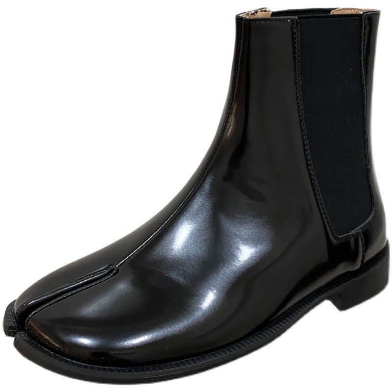 Men's And Women's Shiny Patent Leather Split Toe Shoes - CasualFlowshop
