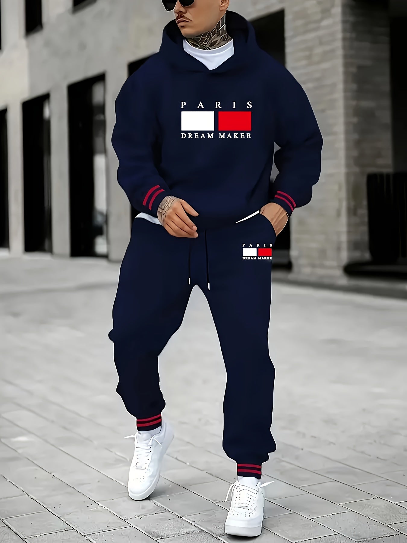 Stylish Parisian Chic Hoodie & Joggers Set - CasualFlowshop