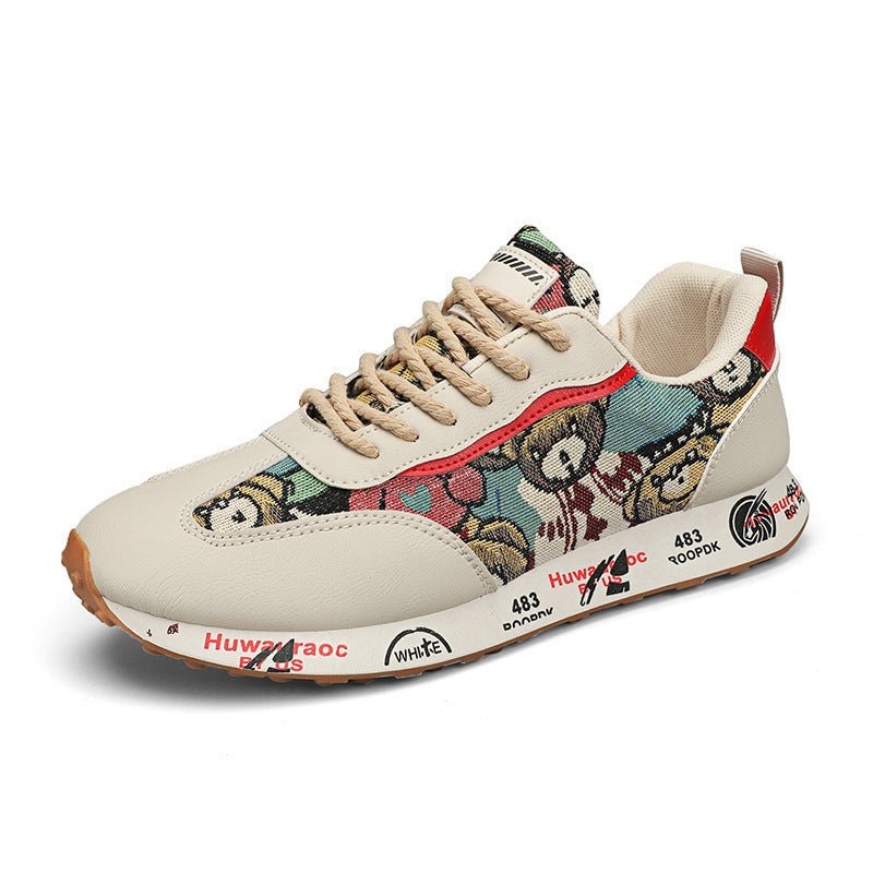 Men's Summer Breathable Sneakers with Bear Design - CasualFlowshop