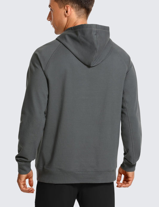 Menβs French Terry Hoodie β Soft, Stretchy & Breathable Sweatshirt - CasualFlowshop