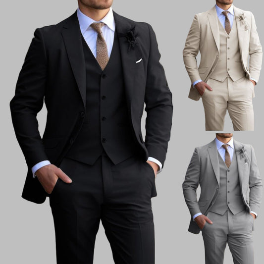 Menβs Stylish 3 - Piece Casual Suit β Modern & Elegant Look - CasualFlowshop