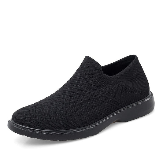 Menβs Black Mesh Slip - On Shoes β Breathable & Casual - CasualFlowshop