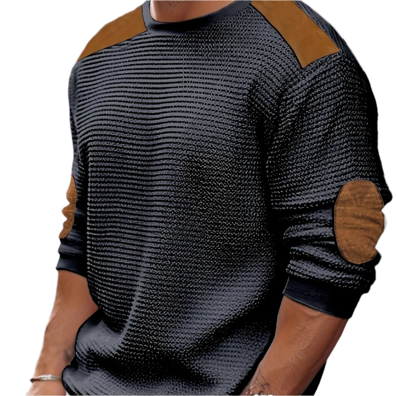 Waffle Print Pullover – Bold & Cozy Vibes - CasualFlowshop