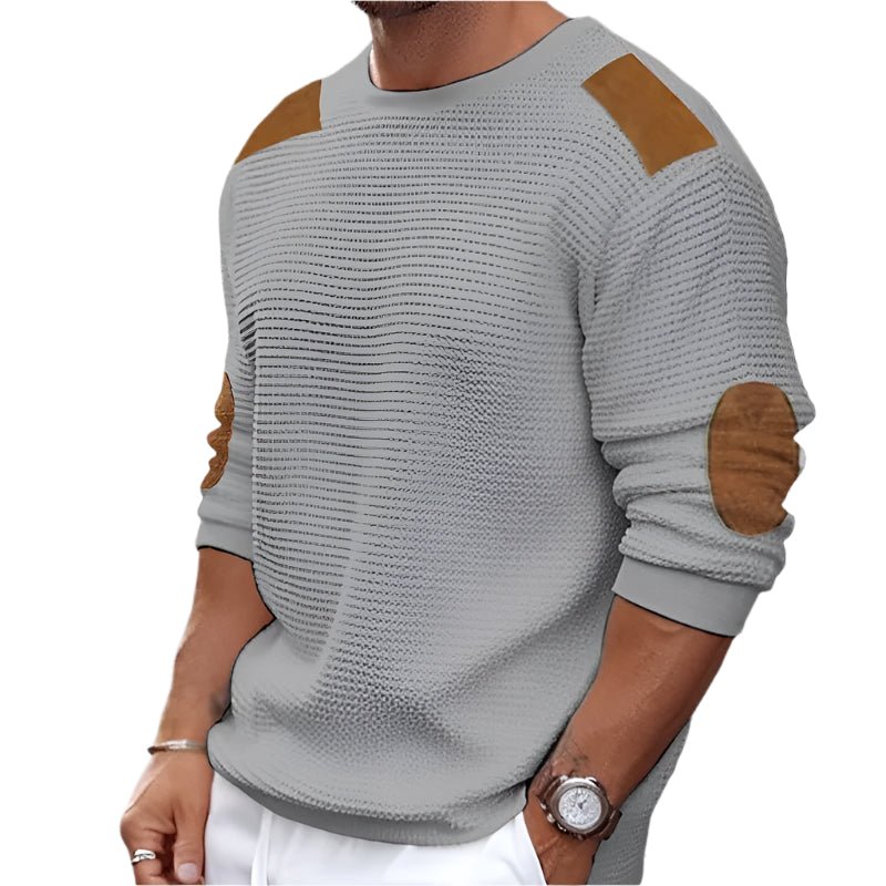 Waffle Print Pullover – Bold & Cozy Vibes - CasualFlowshop