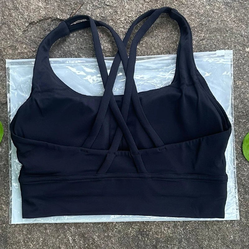 2Pcs Crisscross Sports Bra Set – Breathable & Supportive Fitness Wear for Women - CasualFlowshop