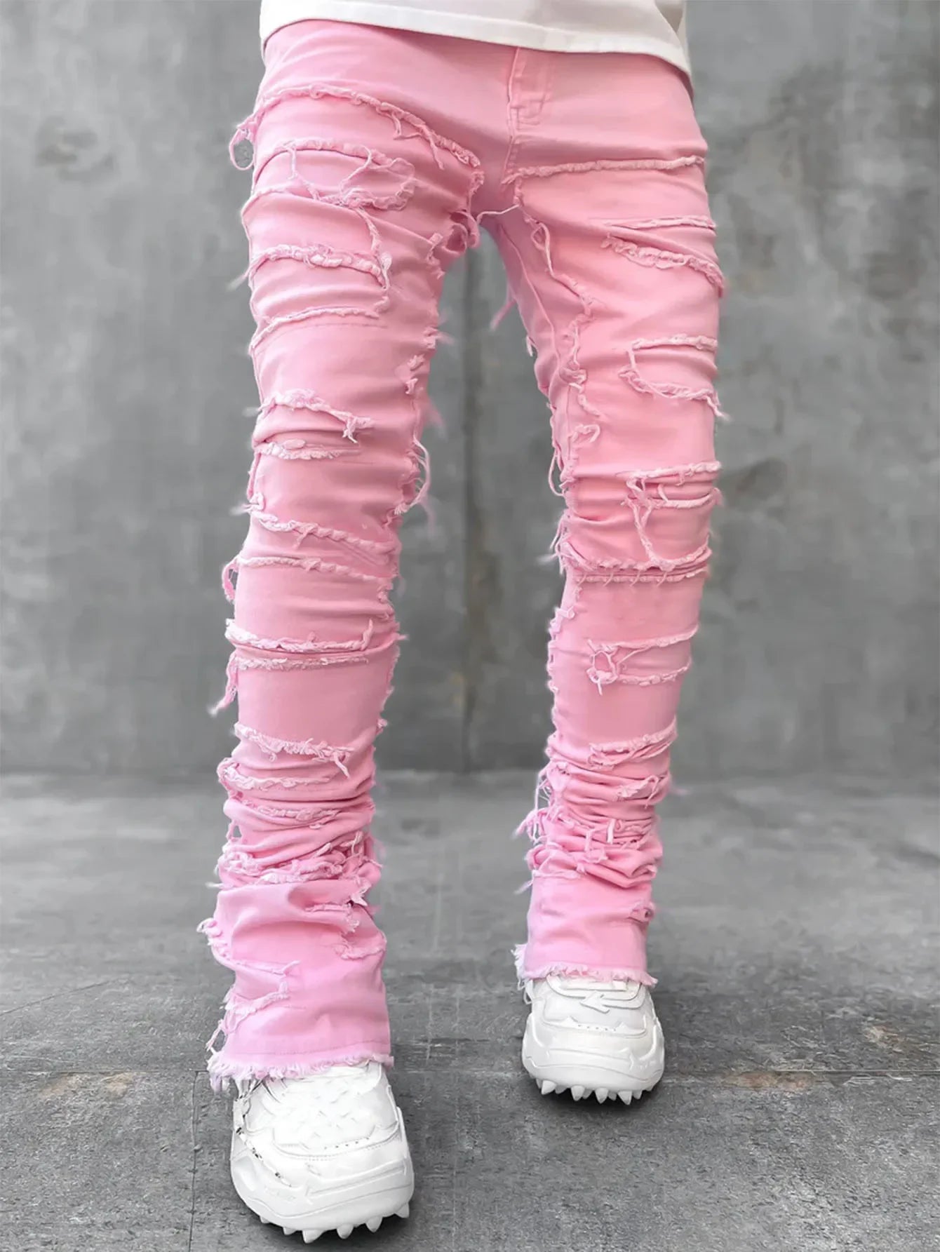 Men's Creative Tassel Straight Leg Jeans - CasualFlowshop