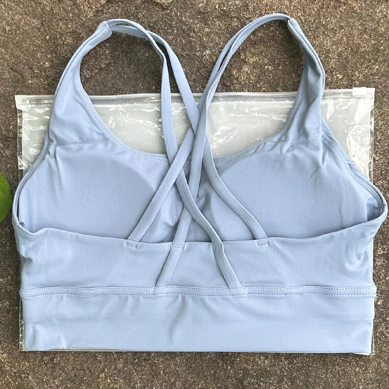 2Pcs Crisscross Sports Bra Set – Breathable & Supportive Fitness Wear for Women - CasualFlowshop