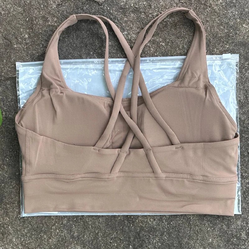 2Pcs Crisscross Sports Bra Set – Breathable & Supportive Fitness Wear for Women - CasualFlowshop