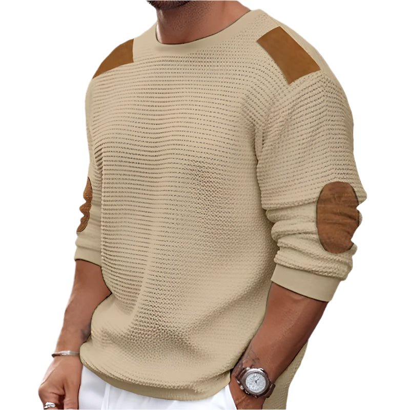 Waffle Print Pullover – Bold & Cozy Vibes - CasualFlowshop