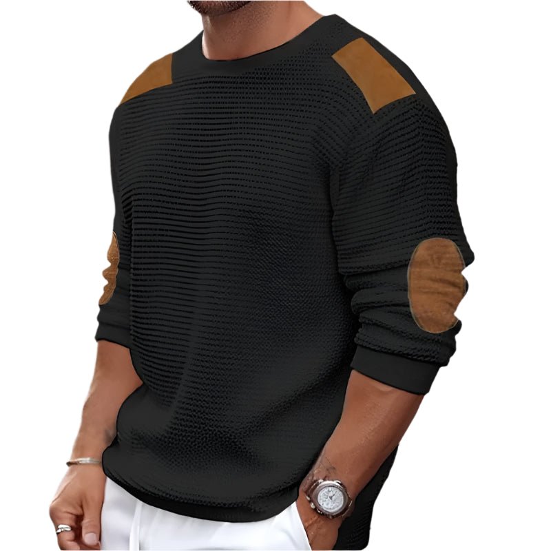 Waffle Print Pullover – Bold & Cozy Vibes - CasualFlowshop