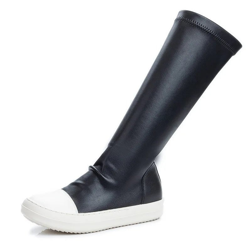 Elegant Black Over - the - Knee Women's Boots – Chic & Comfortable Style - CasualFlowshop