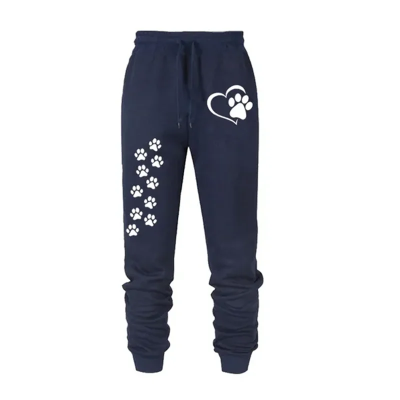 Women's jogger sweatpants with cat paw print design β soft cotton blend, ideal for fitness, lounging, and casual wear.