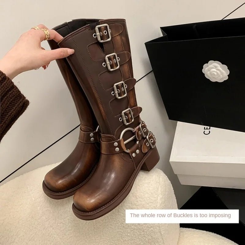 Knight Buckle Boots – Bold Style & Comfort - CasualFlowshop