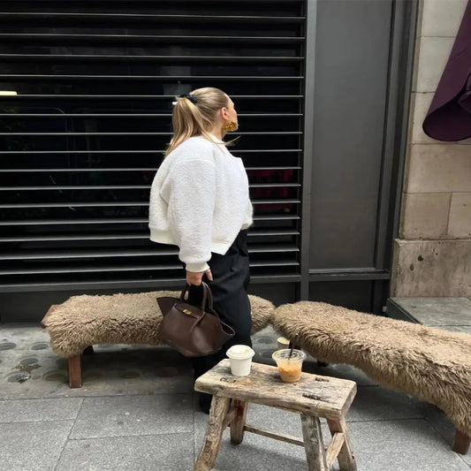 Womenβs Button Jacket β Elegant Warm Coat for Autumn & Winter - CasualFlowshop