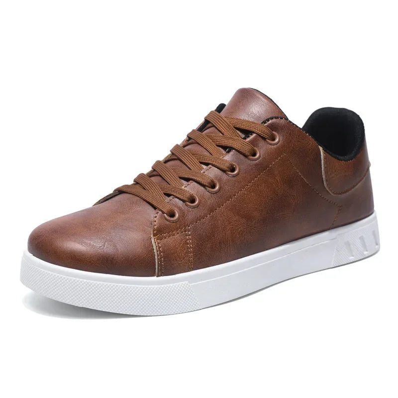 Modern Men's PU Leather Skate Shoes: Durable Design, Breathable Comfort, Enhanced Traction - CasualFlowshop