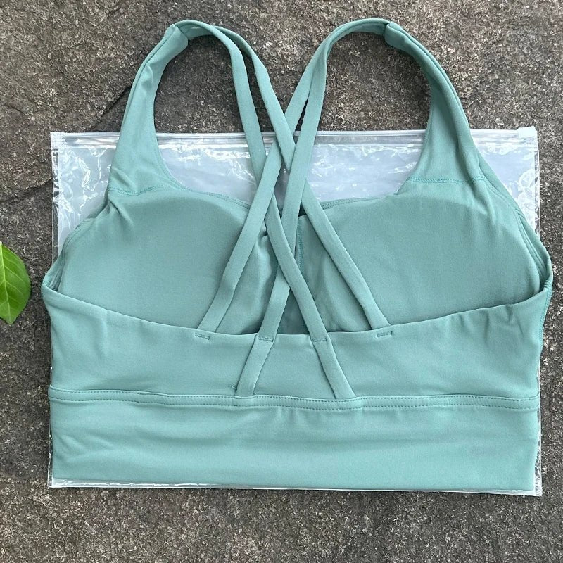 2Pcs Crisscross Sports Bra Set – Breathable & Supportive Fitness Wear for Women - CasualFlowshop