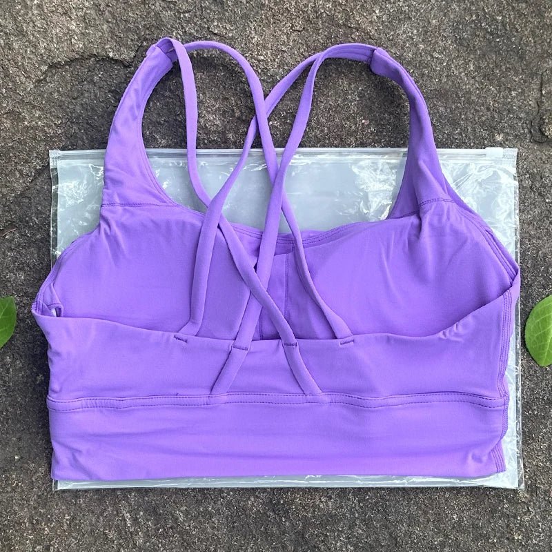 2Pcs Crisscross Sports Bra Set – Breathable & Supportive Fitness Wear for Women - CasualFlowshop