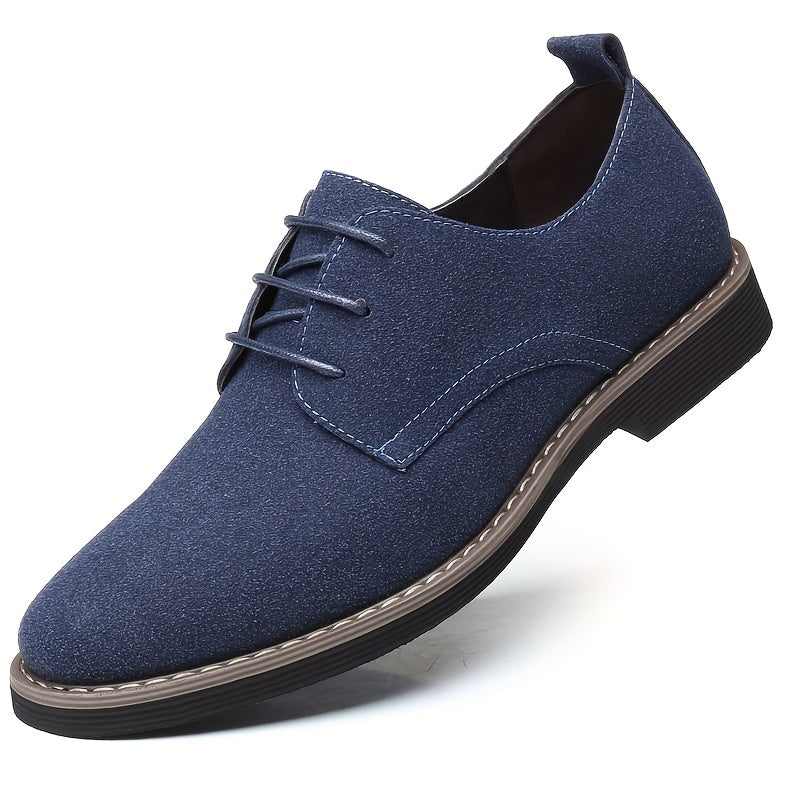 Blue suede shoe on a white background
