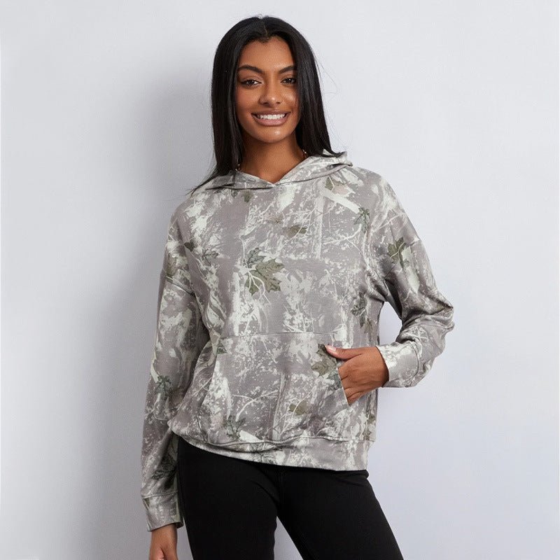 Loose Fit Pullover Hoodie – Patterned Style with Size Patch Pocket - CasualFlowshop