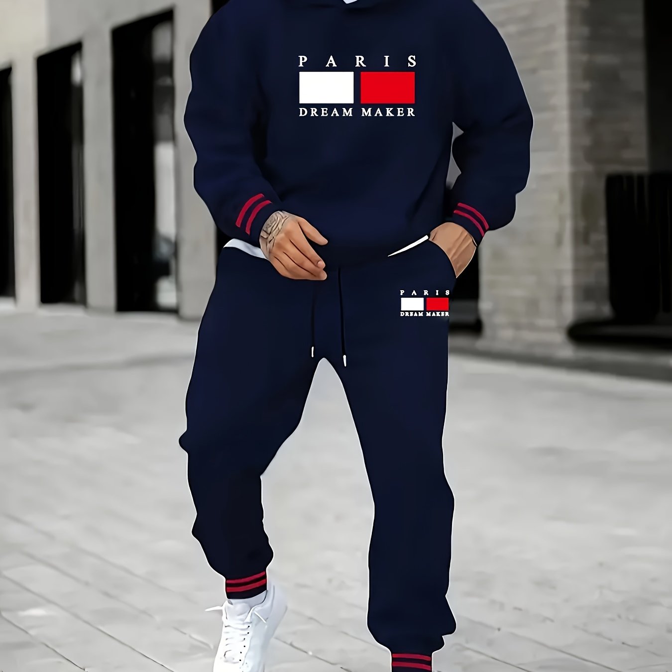 Stylish Parisian Chic Hoodie & Joggers Set - CasualFlowshop