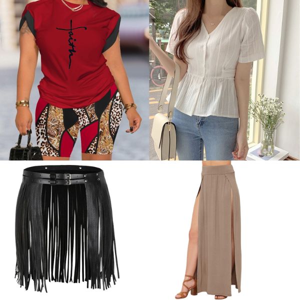 women skirt and blouse