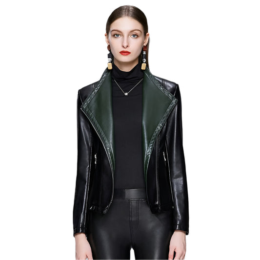 Women's Slimming Leather Jacket – Sleek & Stylish Slim Fit Design - CasualFlowshop