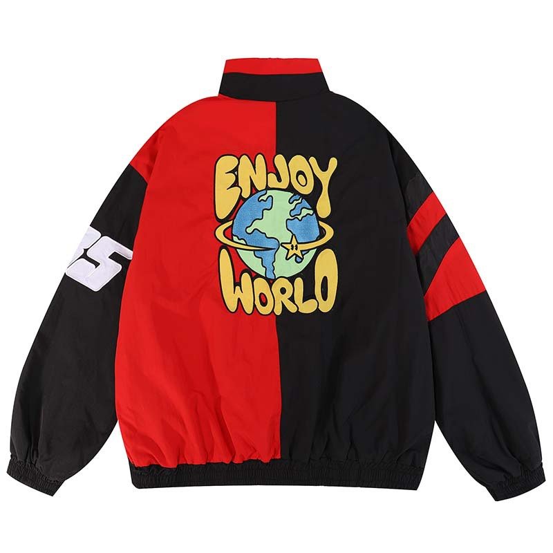 Casual Stand Collar Motorcycle Jacket in sleek faux leather, perfect for stylish everyday wear or motorcycle rides.