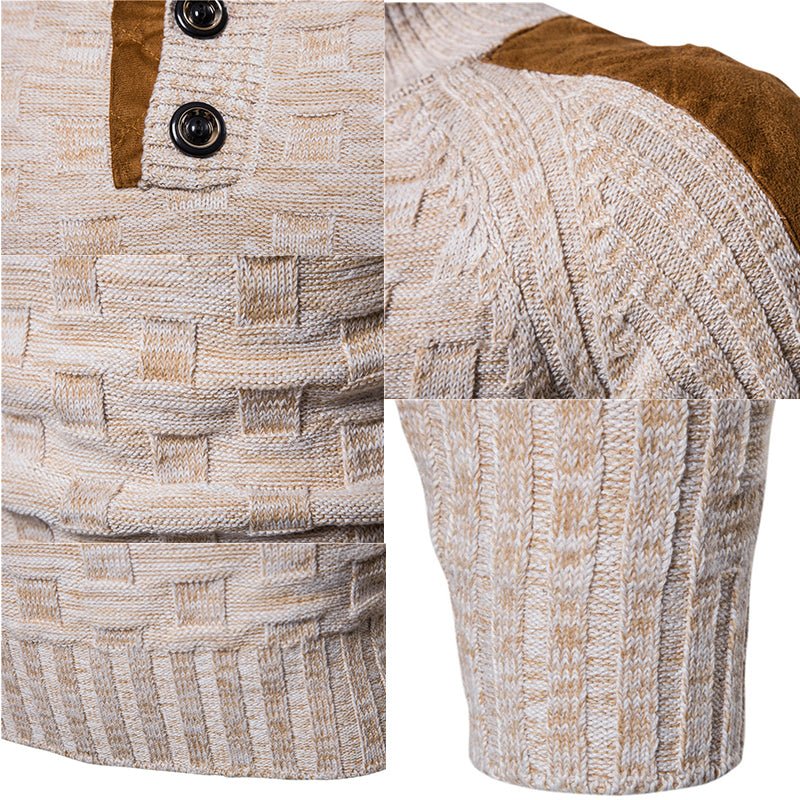 Cozy Suede Thick-Knit Sweater in classic colors, perfect for warmth and style.