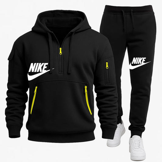 Men's Casual Jogger Sportswear Set – Multi - Pocket Hoodie & Sweatpants - CasualFlowshop