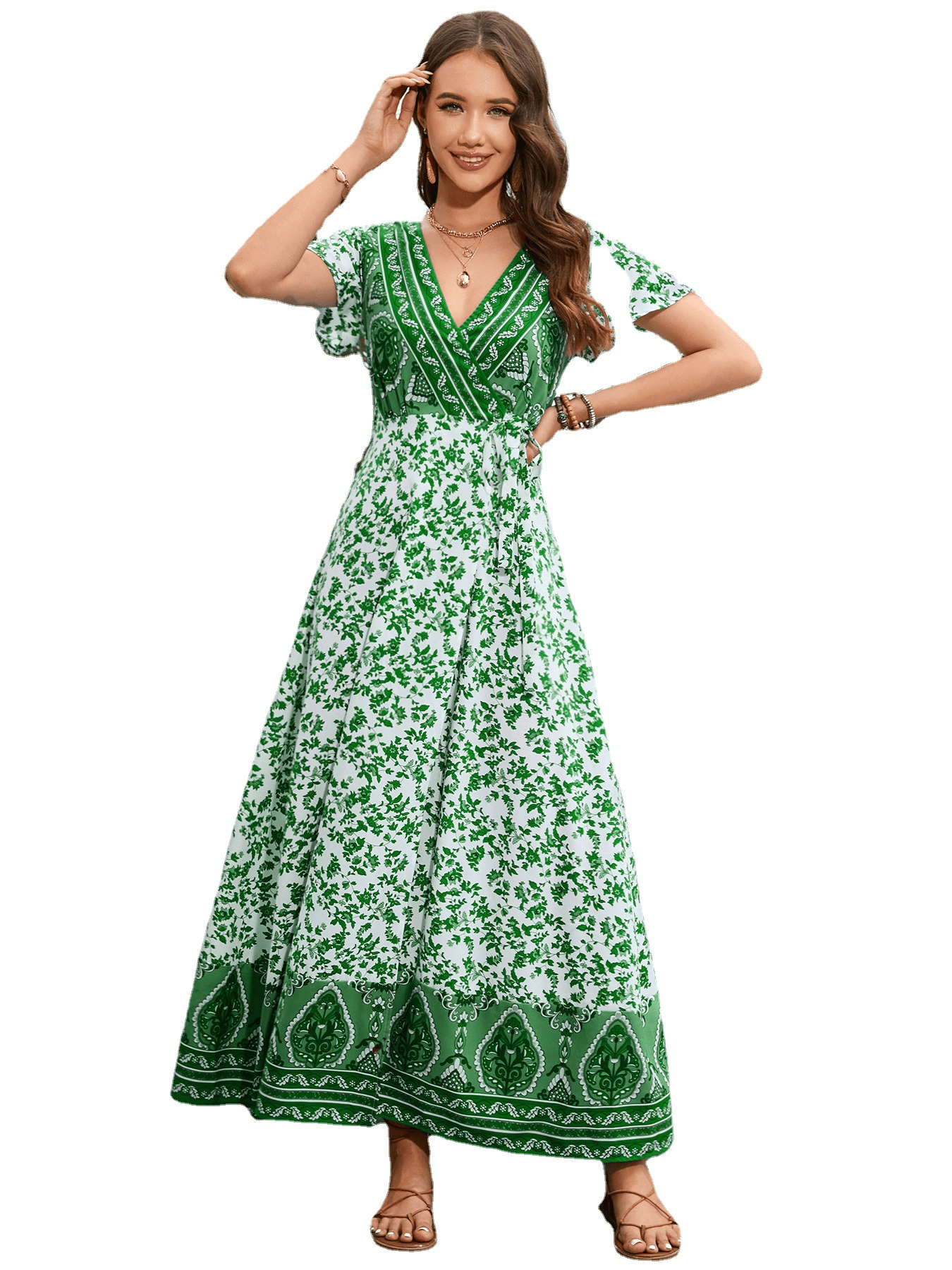 Chic Spring Floral Dress Ensemble - Effortless Elegance for Every Occasion - CasualFlowshop