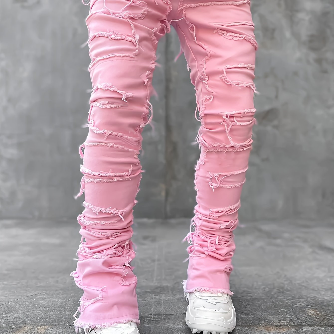 image of the Men's Creative Tassel Straight Leg Jeans - Casualflowshop