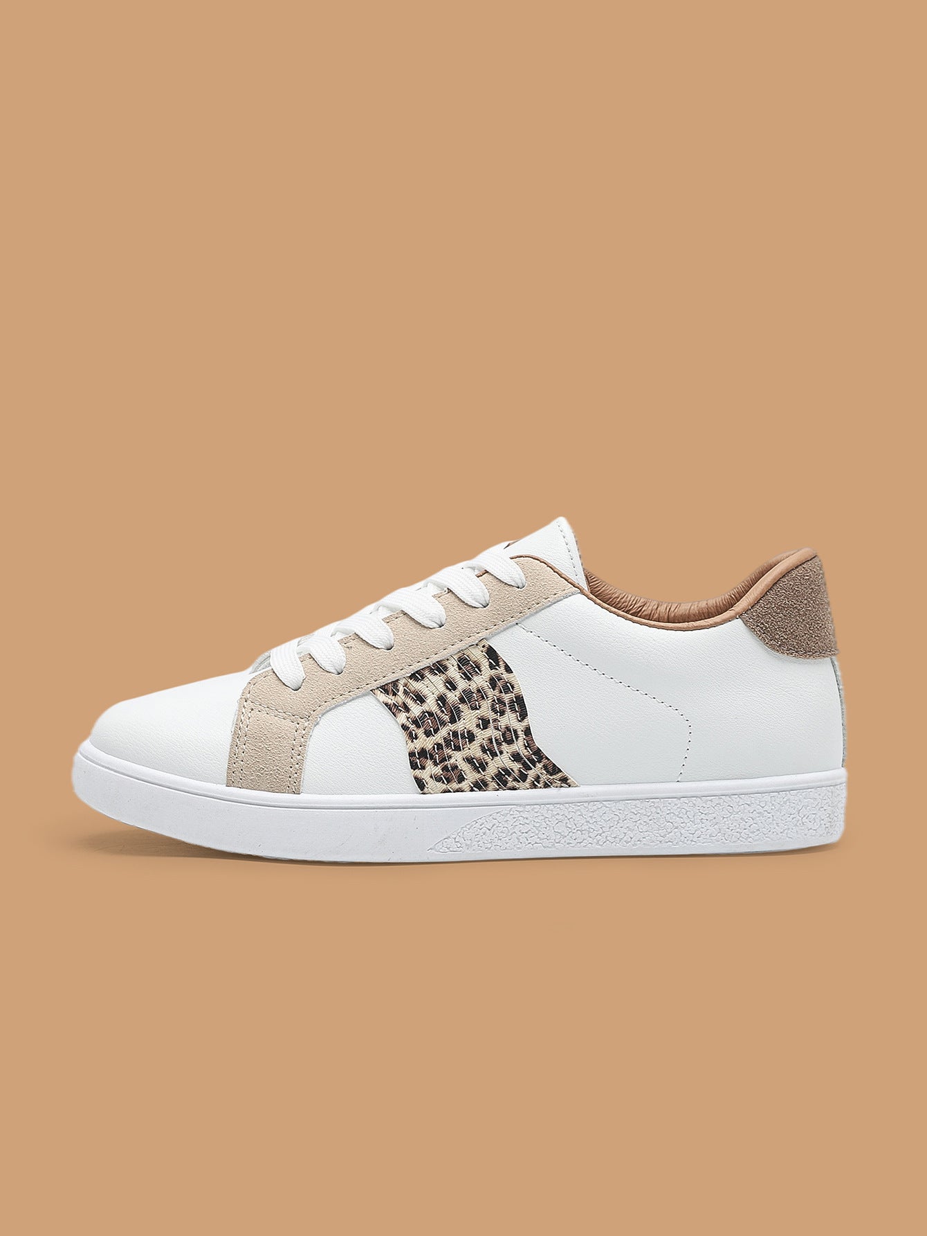 Women's stylish lace-up flat shoes with a durable PU upper, breathable design. Casualflowshop