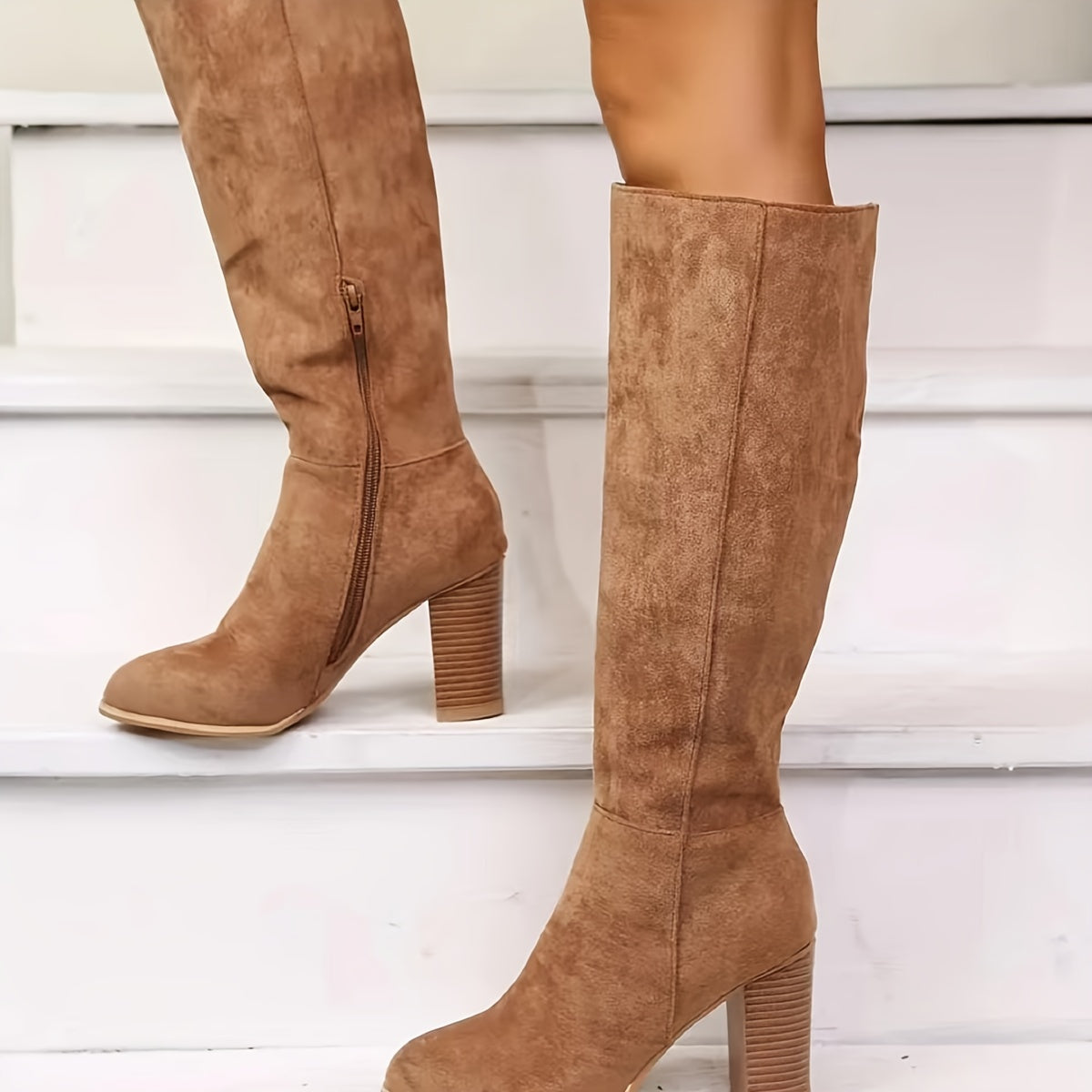 Stride into Winter with Elegance: Discover the Winter Point Toe Boots - Boots Over the Knee-CasualFlowshop 