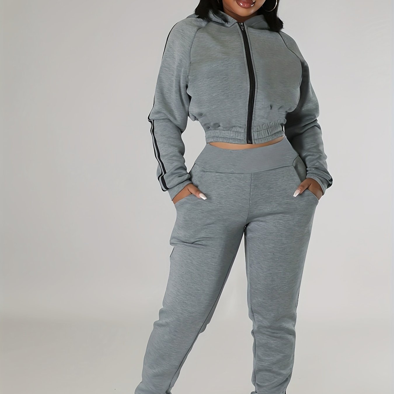 a woman with a Trim Jogger Pants Outfits - casualflowshop