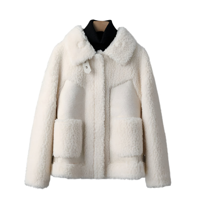 Chenille Fur Coat – Stylish stitched design for women