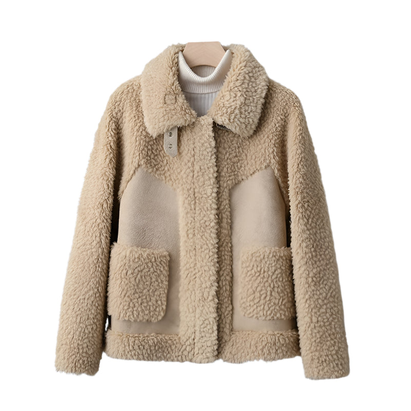 Chenille Fur Coat – Stylish stitched design for women