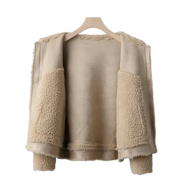 Chenille Fur Coat – Stylish stitched design for women