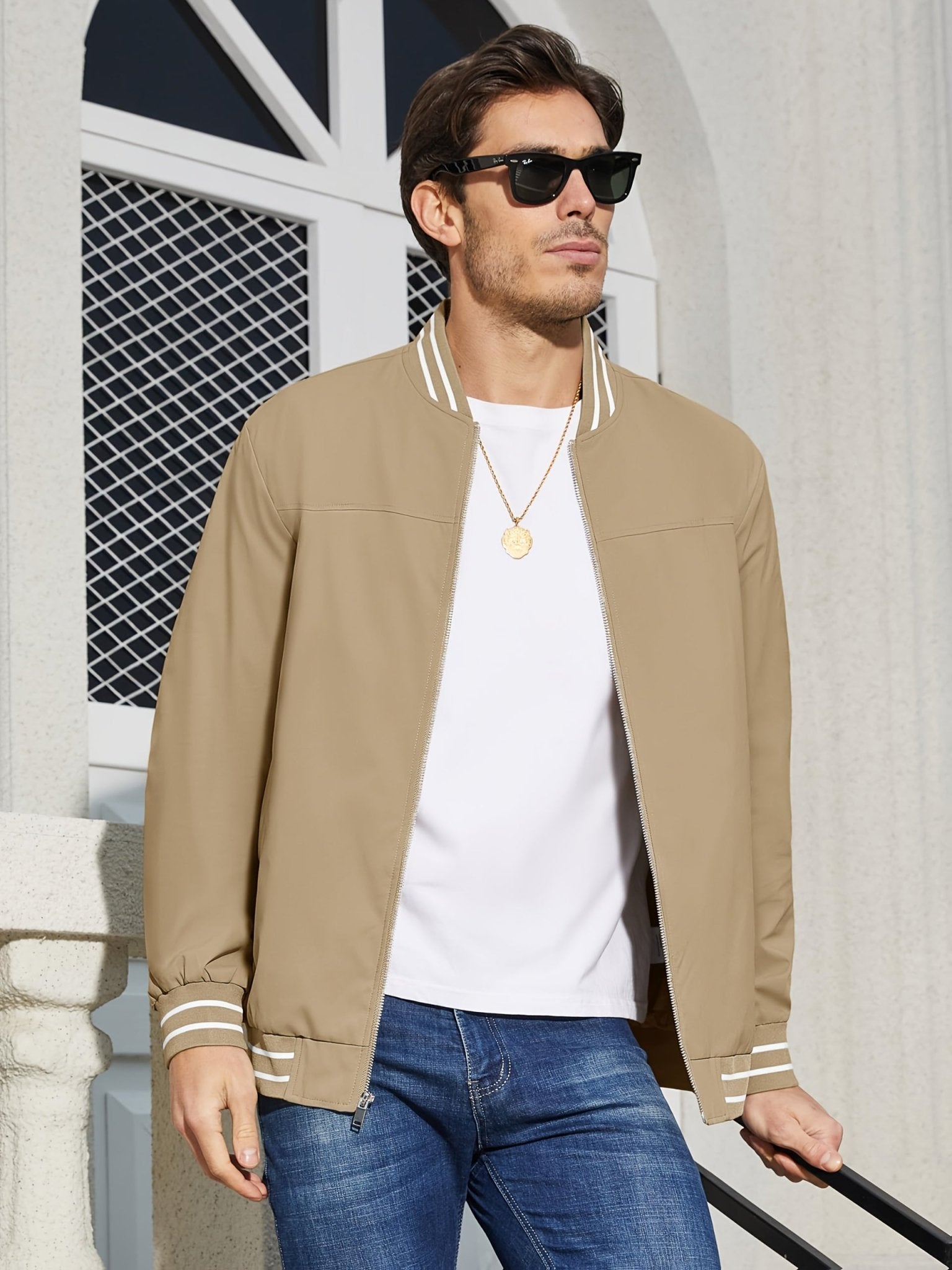 🧥 Men's Lightweight Windproof Bomber Jacket – Style Meets Performance - CasualFlowshop