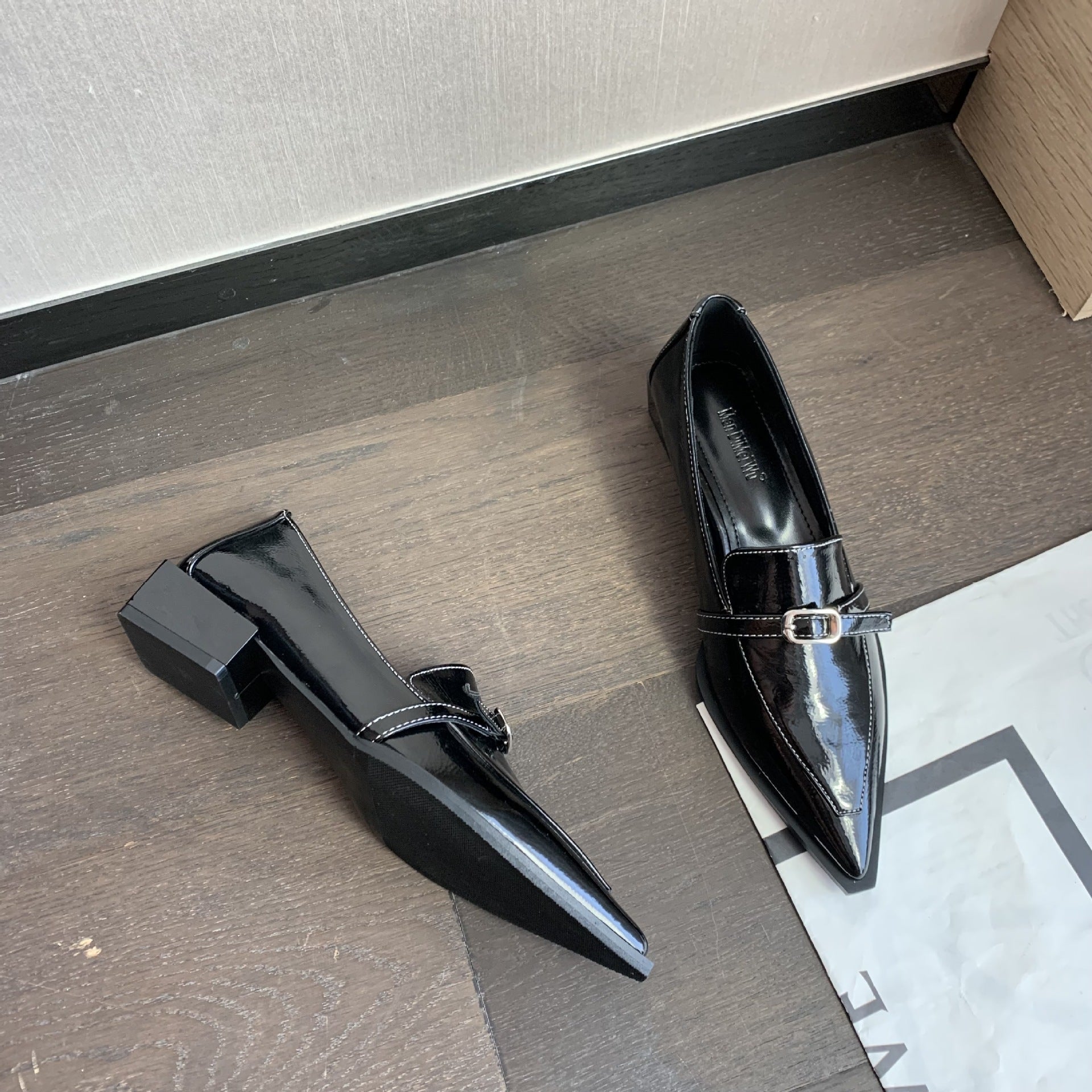 Stylish Chunky Heel Pointed Toe Shoes - CasualFlowshop