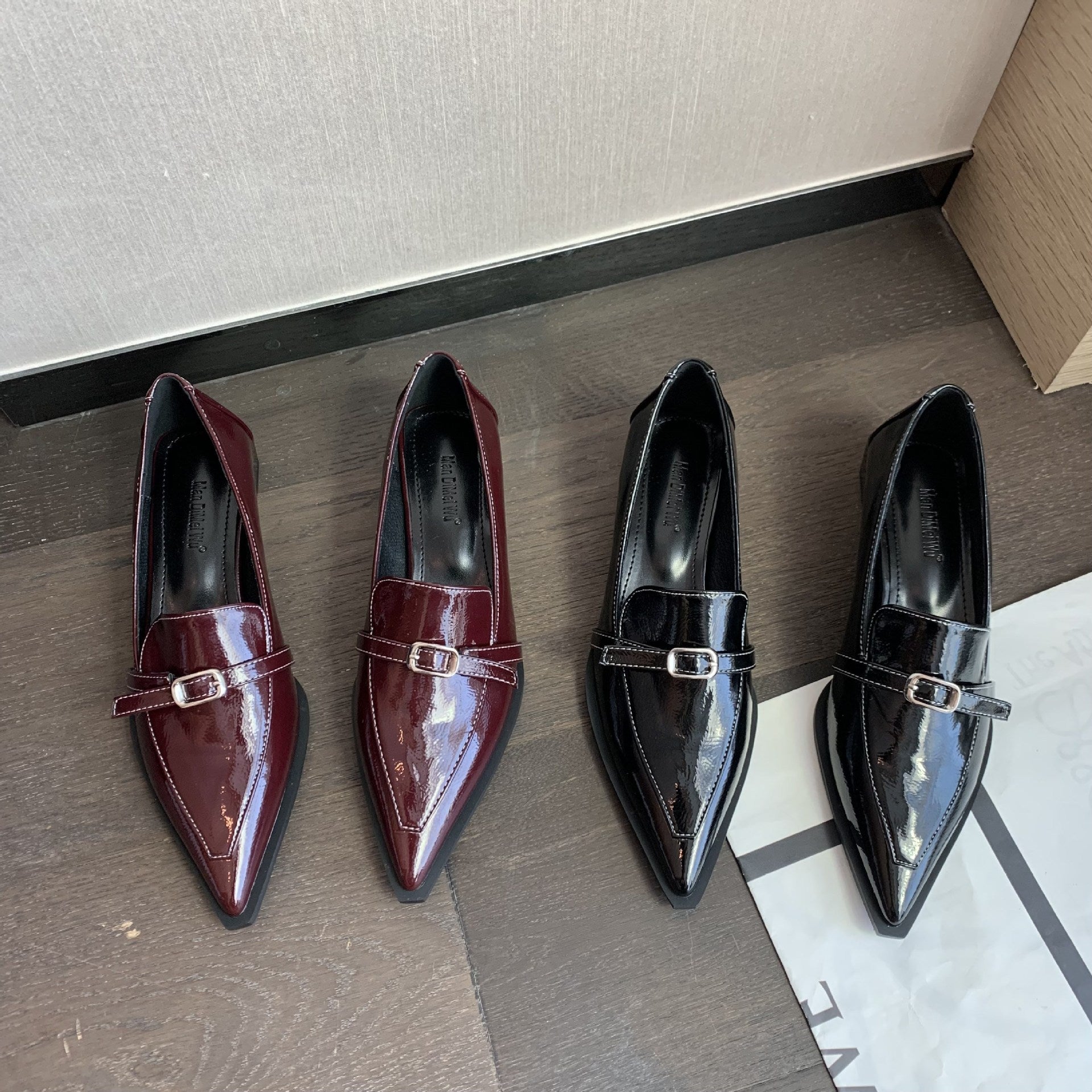 Stylish Chunky Heel Pointed Toe Shoes - CasualFlowshop
