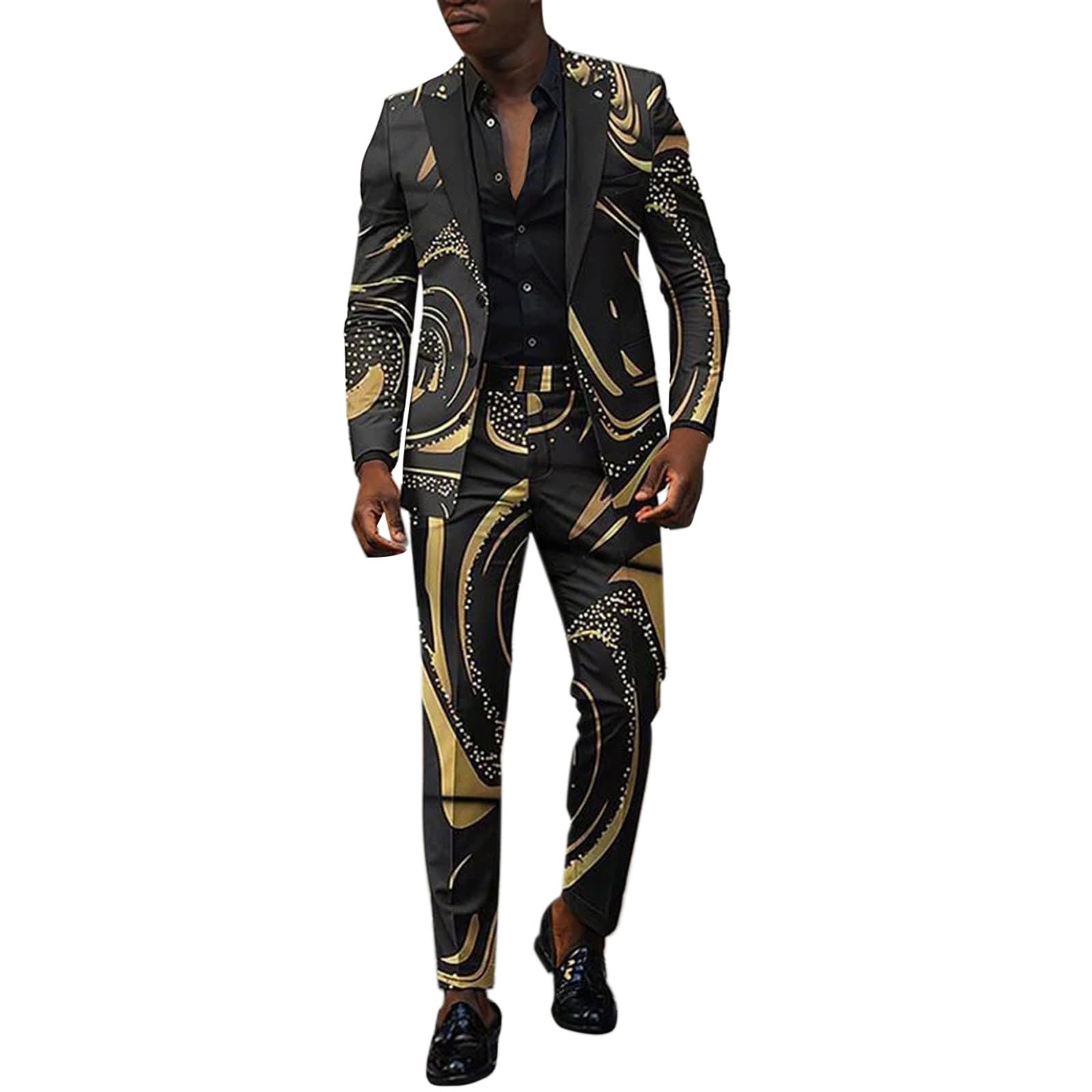 Men’s Slim Fit Wedding Suit Set – Blazer & Pants Tuxedo - CasualFlowshop