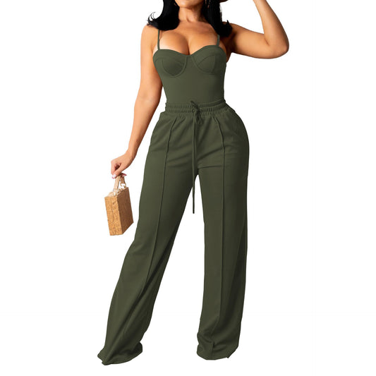 High Waisted Wide Leg Pants – Elastic Waist Lounge Style - CasualFlowshop