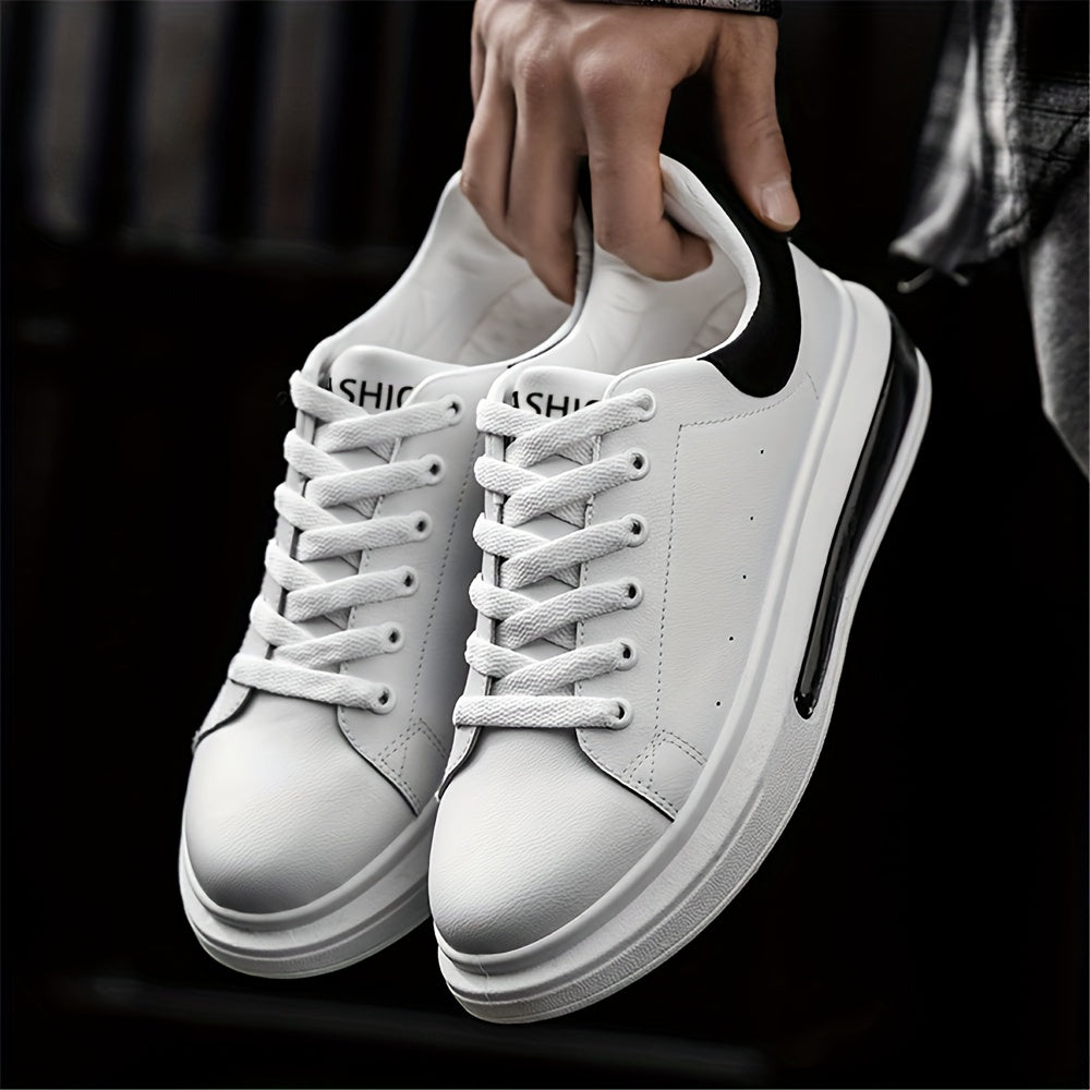 Anti-Skid Lace-Up Sneakers: PU Upper, Composite Bottom Sole, EVA Insole, Cotton Inner Material in CasualFlowShop