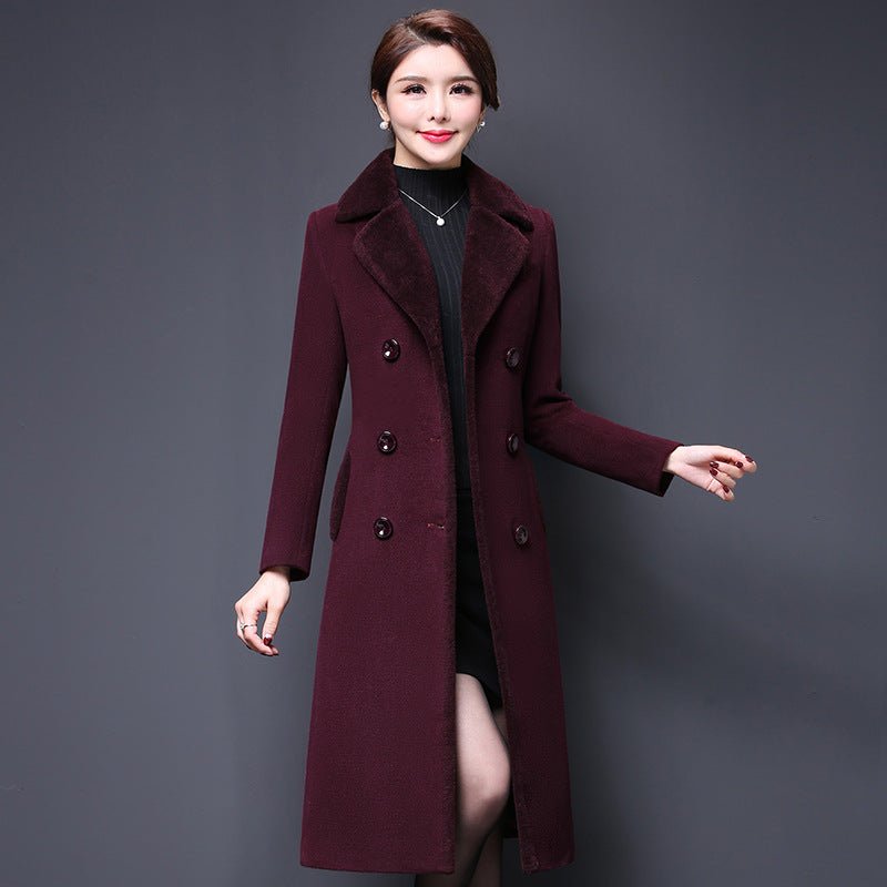 Women's Classic Woolen Coat - Warm and stylish winter outerwear - Casualflowshop
