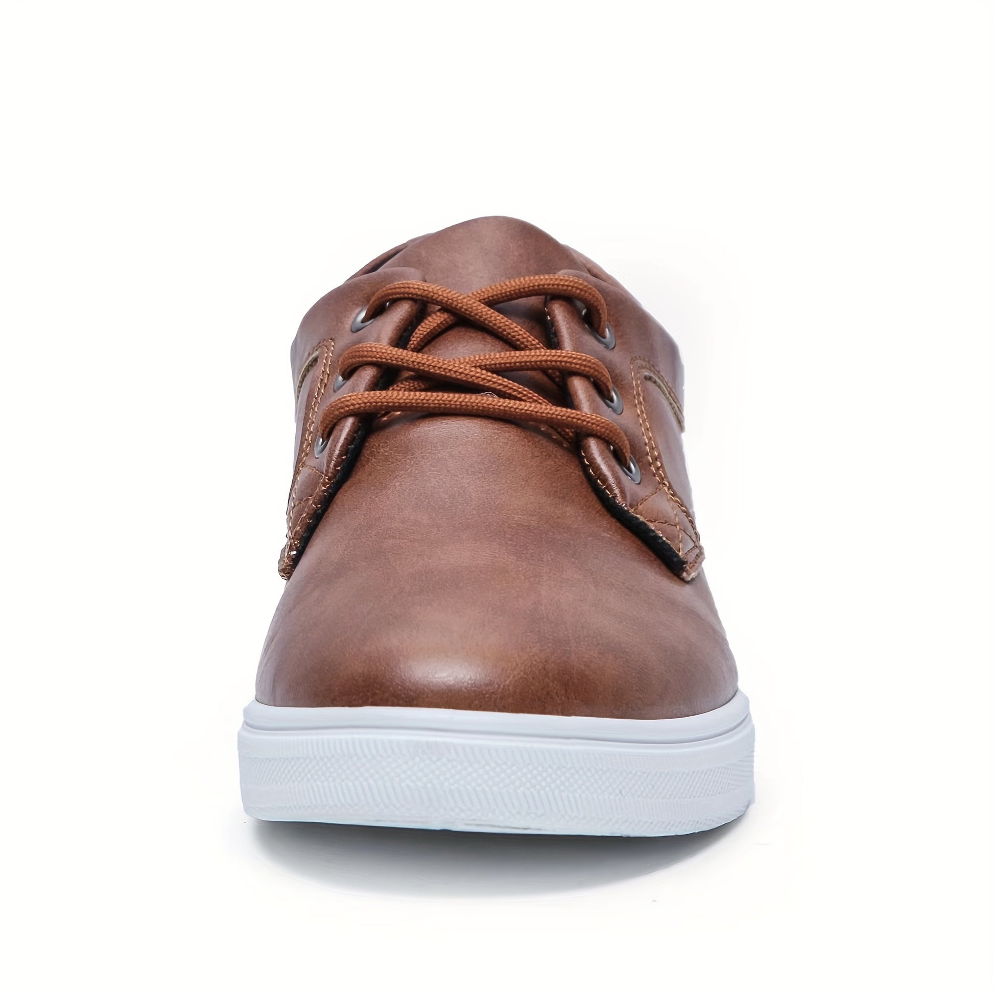 Modern Men's Skate-Inspired Shoes: Durable PU Leather, Breathable Design, Enhanced Traction - Men's Shoes-CasualFlowshop 