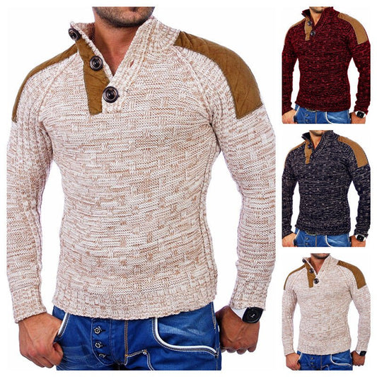 Cozy Suede Thick-Knit Sweater in classic colors, perfect for warmth and style.